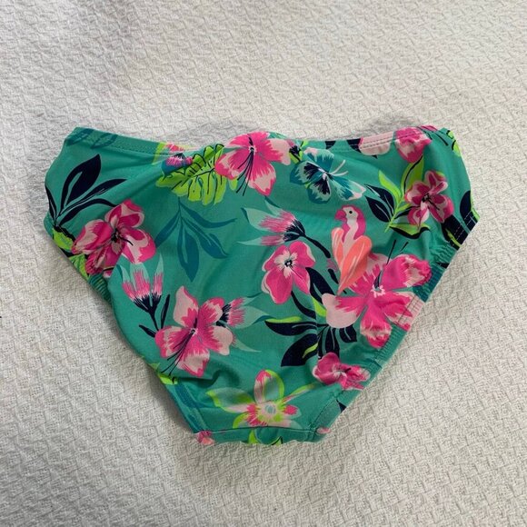 5/$25 Lands' End girl's floral swimsuit bikini bottoms‎ - Size 8S Slim - Picture 3 of 4